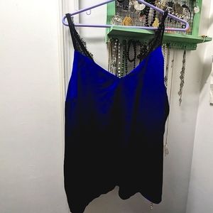 Express Royal Blue Shell with Black Lace